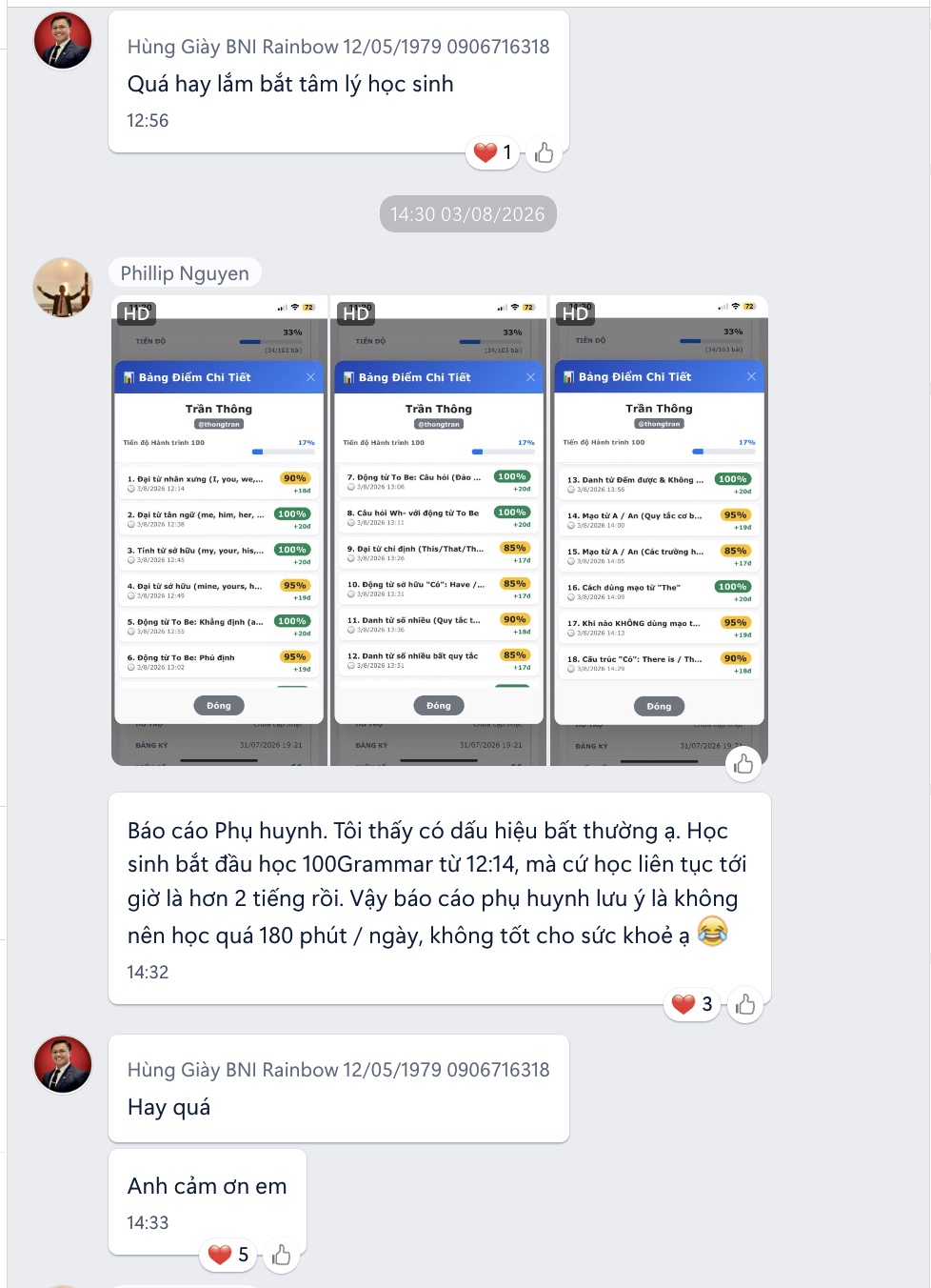 Feedback học viên 4